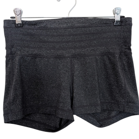 prAna Olympia Shorts Yoga Sustainable Womens M Athletic Earthy Granola Grey - Picture 2 of 11